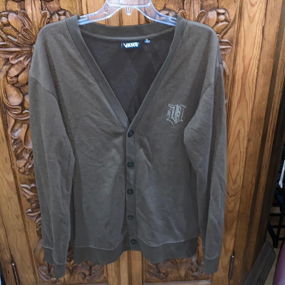 EUC Vans medium brown knit cardigan